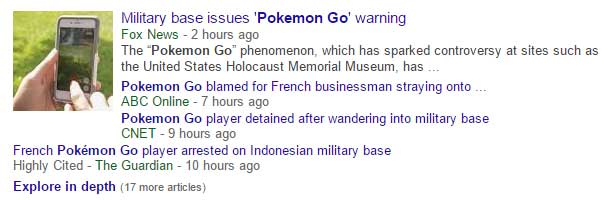 Negative Pokemon Go headlines