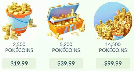 Pokecoin pricing