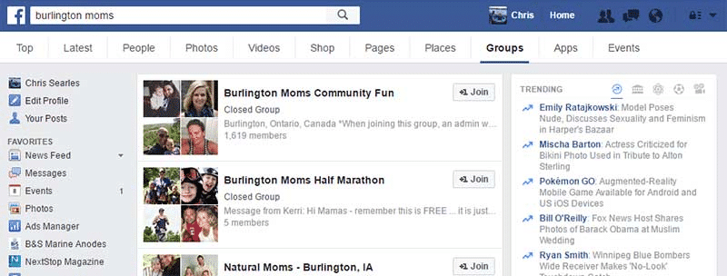 Burlington Moms Facebook Groups Search